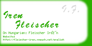 iren fleischer business card